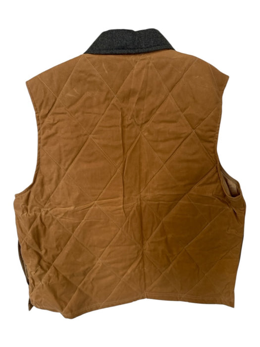 Onward Reserve NWT Size XL Brown & Gray Cotton Blend Quilted Snap Buttons Vest Brown & Gray / XL