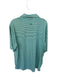 Onward Reserve Size XL Green & White Polyester Blend Striped Athletic Men's Polo Green & White / XL