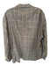 HardWick Taupe & Blue Print Silk Grid 2 Button Sport Coat Men's Blazer Taupe & Blue Print / 46R
