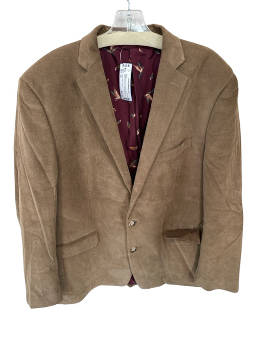 Lauren Ralph Lauren Brown & Maroon Corduroy Lined 2 Button Sport Coat Blazer Brown & Maroon / 44r