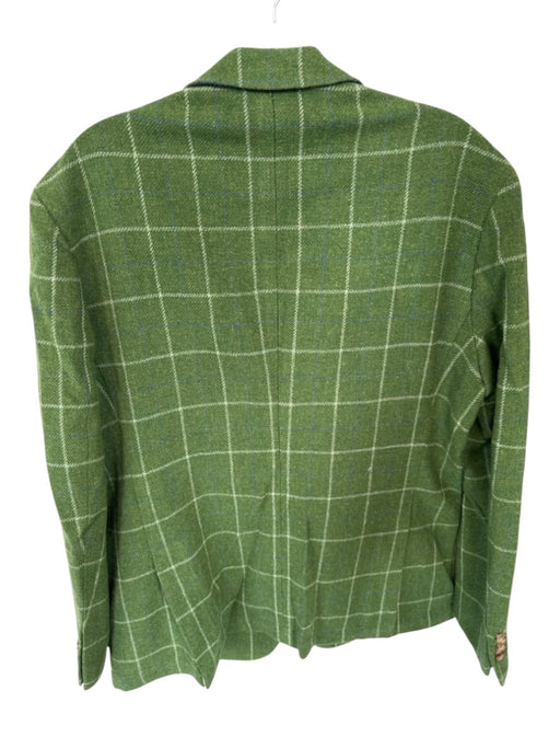 Onward Reserve Green & White Wool Grid 2 Button Sport Coat Men's Blazer Green & White / 44r
