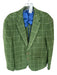 Onward Reserve Green & White Wool Grid 2 Button Sport Coat Men's Blazer Green & White / 44r