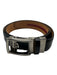 Nexbelt Black Leather Croc Embossed Silver Hardware Push Button Buckle Belt Black / One Size