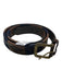 Pampeano Navy & Brown Leather waxed threads Geometric Gold Hardware Men's Belt Navy & Brown / 38