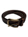 Martin Dingman Brown & Multi Leather Rainbow String Detail Gold Hardware Belt Brown & Multi / 38