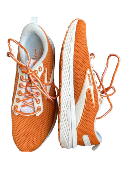 Brooks Shoe Size 10.5 Orange & White Mesh Lace Up Rubber Sole Athletic Sneakers Orange & White / 10.5