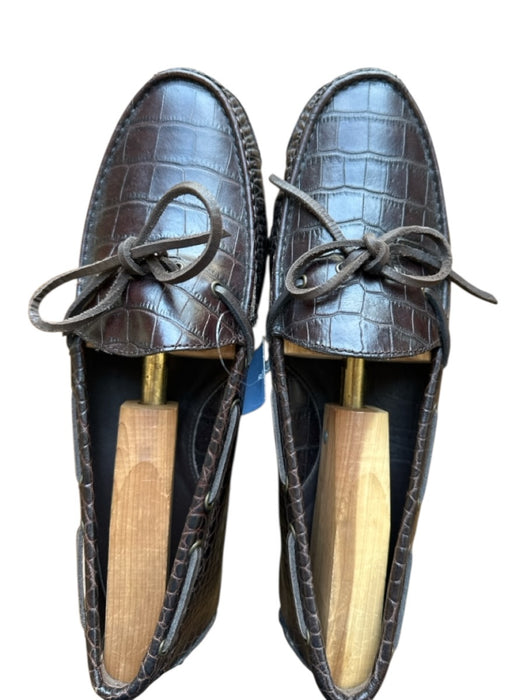 Cole Haan Shoe Size 9.5 Dark Brown Alligator tie thick tread Men's Loafers Dark Brown / 9.5