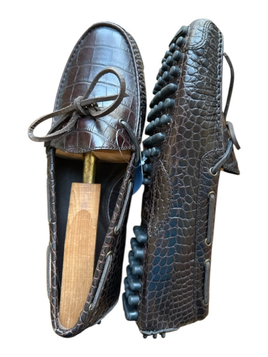 Cole Haan Shoe Size 9.5 Dark Brown Alligator tie thick tread Men's Loafers Dark Brown / 9.5