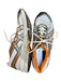 Asics Shoe Size 9.5 Orange & Gray Mesh Stripe Detail Lace Up Athletic Sneakers Orange & Gray / 9.5
