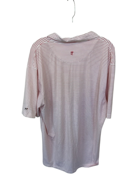 Southern Point Co. Size XL White & Red polyester & spandex Striped Athletic Polo White & Red / XL