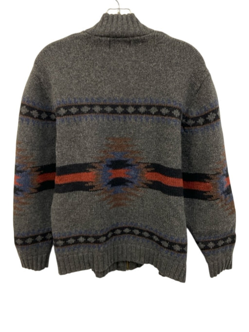 Pendleton Size M Gray Wool Western Zip UP Men's Sweater Gray / M