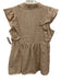 LaRoque Size S Brown & White No Fabric Tag Striped V Neck Sleeveless Dress Brown & White / S