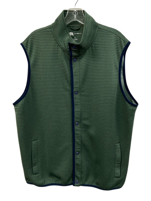 Onward Reserve Size XL Green & Blue Polyester Snap Buttons Zip Up Men's Vest Green & Blue / XL