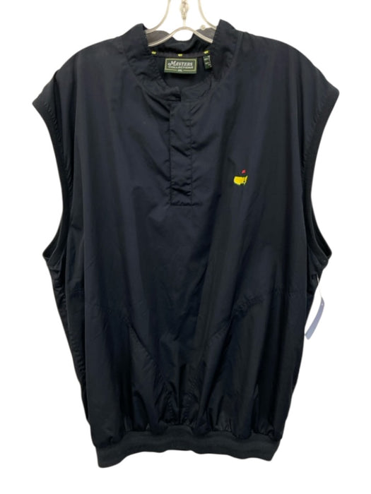 Masters Size XXL Black Polyester Quarter Button Men's Vest Black / XXL