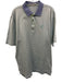 Peter Millar Size L Green & Blue Cotton Striped Polo Men's Short Sleeve Shirt Green & Blue / L