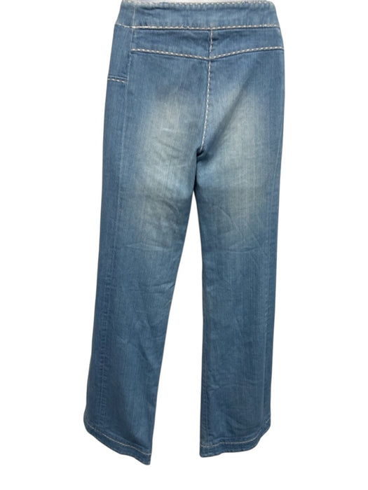 Chanel Size 38 Light Wash Cotton Blend Contrast Fading Low Rise Jeans Light Wash / 38