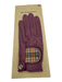 Burberry Purple Leather Elastane Nova Check Detail Velcro Golf Gloves Purple