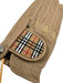Burberry Beige Leather Elastane Nova Check Detail Velcro Golf Gloves Beige