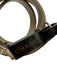 Chanel Beige Leather silver tone hardware Logo Plate Skinny Belts Beige / XXS/XS