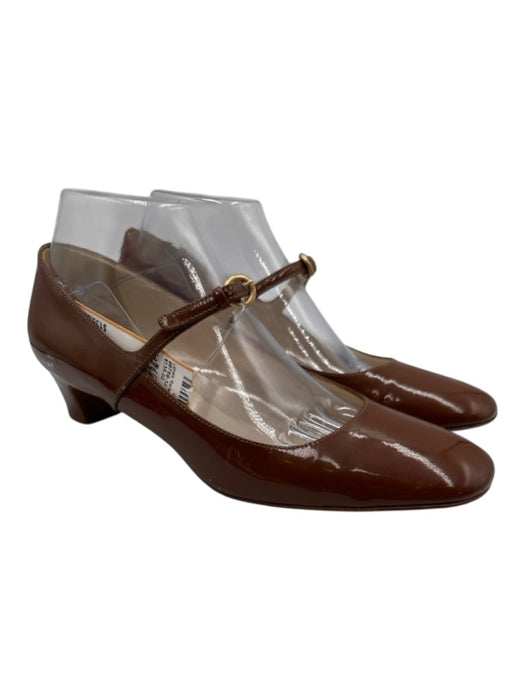 Miu Miu Shoe Size 38.5 Brown Patent Leather Mary Jane Low Heel Pumps Brown / 38.5