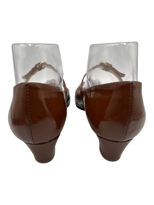 Miu Miu Shoe Size 38.5 Brown Patent Leather Mary Jane Low Heel Pumps Brown / 38.5