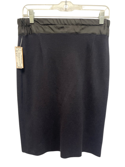 Rena Lange Size 36 / S Navy Blue & Black Cotton Elastic Waist Pencil Skirt Navy Blue & Black / 36 / S
