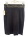 Rena Lange Size 36 / S Navy Blue & Black Cotton Elastic Waist Pencil Skirt Navy Blue & Black / 36 / S