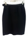 Valentino Size 8 Black Wool Blend Side Zip Pencil Skirt Black / 8