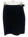 Valentino Size 8 Black Wool Blend Side Zip Pencil Skirt Black / 8