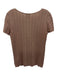 Chanel Size S Mauve Gray Cotton mixed knit CC Logo Round Neck Short Sleeve Top Mauve Gray / S