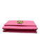 Versace Pink Leather Magnetic Flap Logo Crossbody Gold Hardware Bag Pink / S
