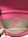 Versace Pink Leather Magnetic Flap Logo Crossbody Gold Hardware Bag Pink / S