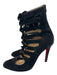 Christian Louboutin Shoe Size 37 Black Suede Velvet Ribbon Lace Up Cut Out Pumps Black / 37