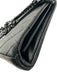 Yves Saint Laurent Black Leather Chevron Logo Hardware Detail Clutch Bag Black / Small
