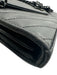 Yves Saint Laurent Black Leather Chevron Logo Hardware Detail Clutch Bag Black / Small