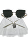 Gucci Gray & White Acetate Rhinestone Stars Tinted Interlocking GG Sunglasses Gray & White