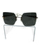 Gucci Gray & White Acetate Rhinestone Stars Tinted Interlocking GG Sunglasses Gray & White