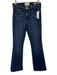 Frame Size 27 Blue Cotton Blend Zip & Button Whiskering Flare Jeans Blue / 27