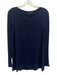 Eileen Fisher Size XS Navy Viscose Blend Long Sleeve Wide Neck Top Navy / XS