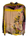 Johnny Was Size S Pink, Yellow & Multi Print Cupra Rayon Printed Mock Neck Top Pink, Yellow & Multi Print / S