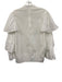 Anne Fontaine Size 40 White Cotton Blend ruffles Zip Back Mock Neck Top White / 40