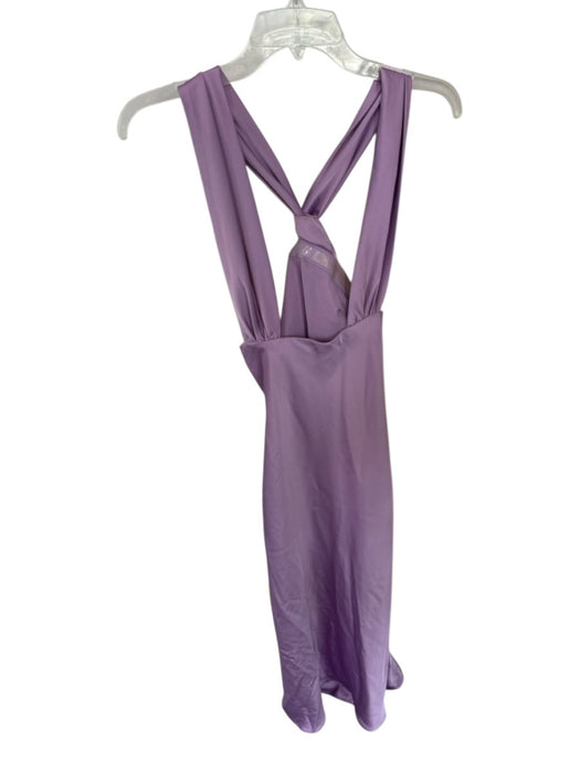 ASTR Size XS Purple Polyester Halter Neck Side Zip Gown Purple / XS