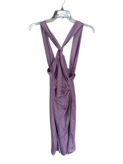 ASTR Size XS Purple Polyester Halter Neck Side Zip Gown Purple / XS