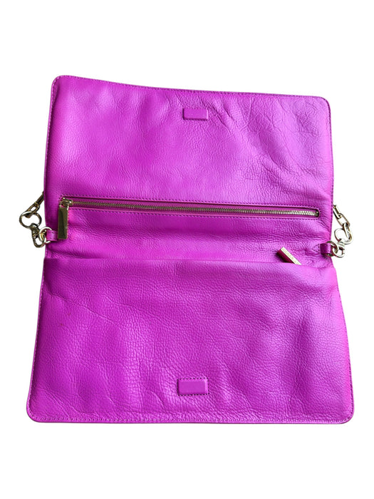 Tory Burch Pink Leather Fold Over Chain Strap Bag Pink / S
