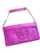 Tory Burch Pink Leather Fold Over Chain Strap Bag Pink / S