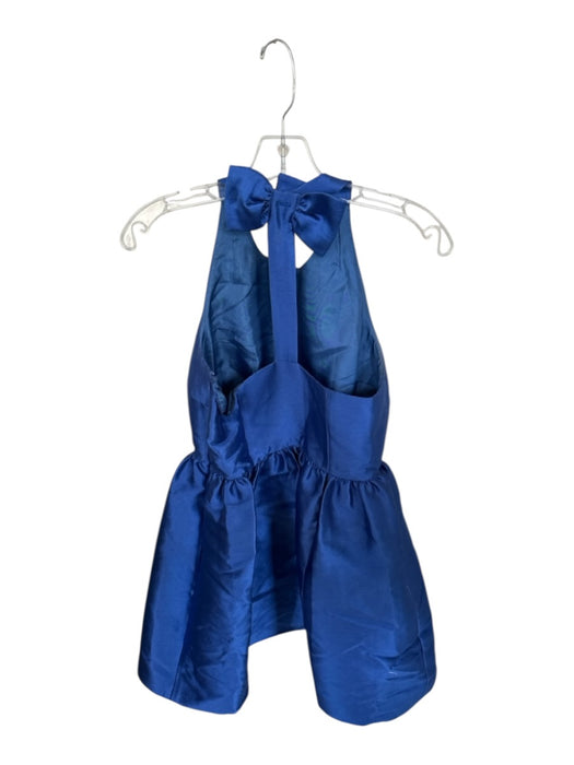 Kate Spade Size 2 Blue Polyester & Silk Sleeveless Back Bow Full Skirt Dress Blue / 2
