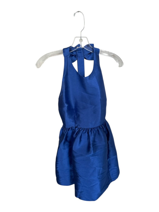Kate Spade Size 2 Blue Polyester & Silk Sleeveless Back Bow Full Skirt Dress Blue / 2