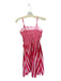 TCEC Size S Red & Pink Cotton Spaghetti Strap Striped Pleat Detail Maxi Dress Red & Pink / S