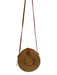 No Brand Brown Straw Woven Cross Body Round Snap Button Closure Bag Brown / S
