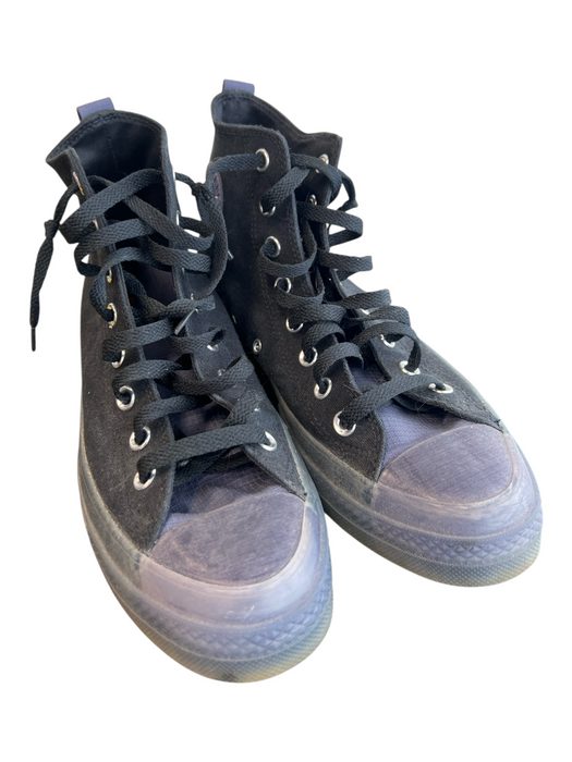 Converse Shoe Size 11 Black & Purple Canvas Almond Toe Lace Up High Top Shoes Black & Purple / 11